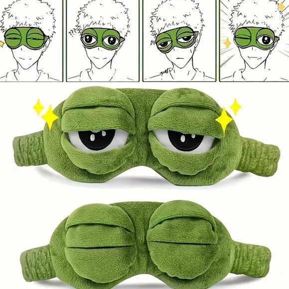 Cuddle Buddy Soft Frog Sleep Eye Mask NEW - Picture 2 of 7